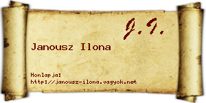 Janousz Ilona névjegykártya